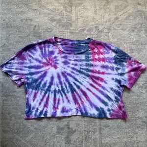 Custom Tie-Dyed Boxy Crop Top T-Shirt
